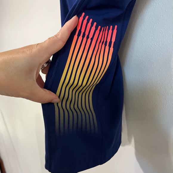 Savage XFenty Band It High Waist Blue Bike Shorts Size Large - Picture 8 of 8